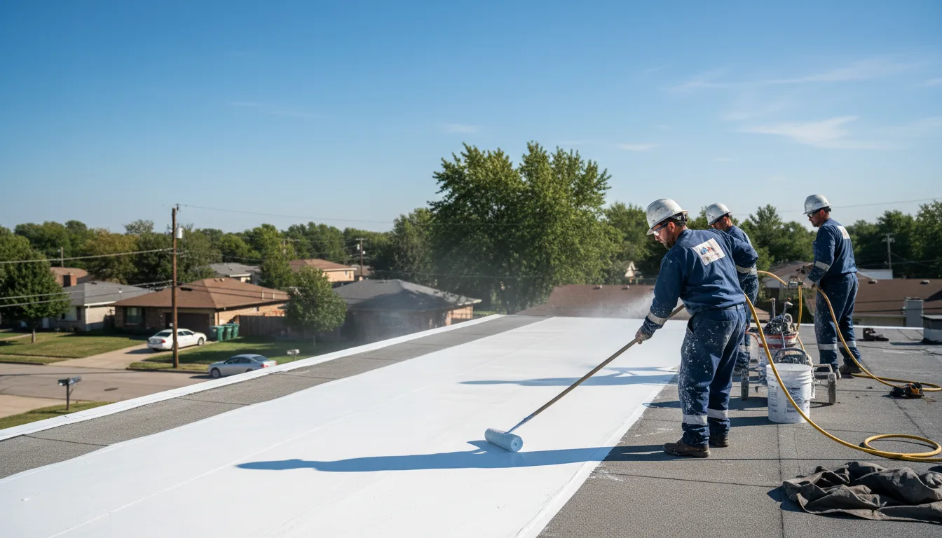 Commercial roof coating in Le Roy, WV near me